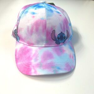 NWT Disney Stitch Tie Dye Baseball Hat with Adjustable Snaps